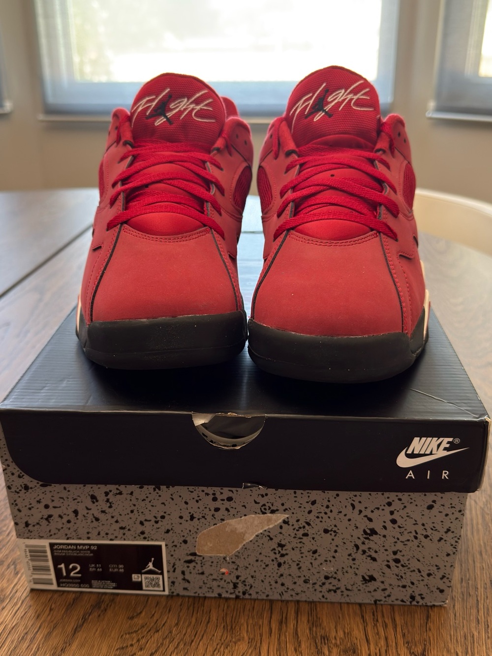 Air Jordan MVP 92 Gym Red-White-Black HQ3950 600 Mens 12 - Picture 4 of 8